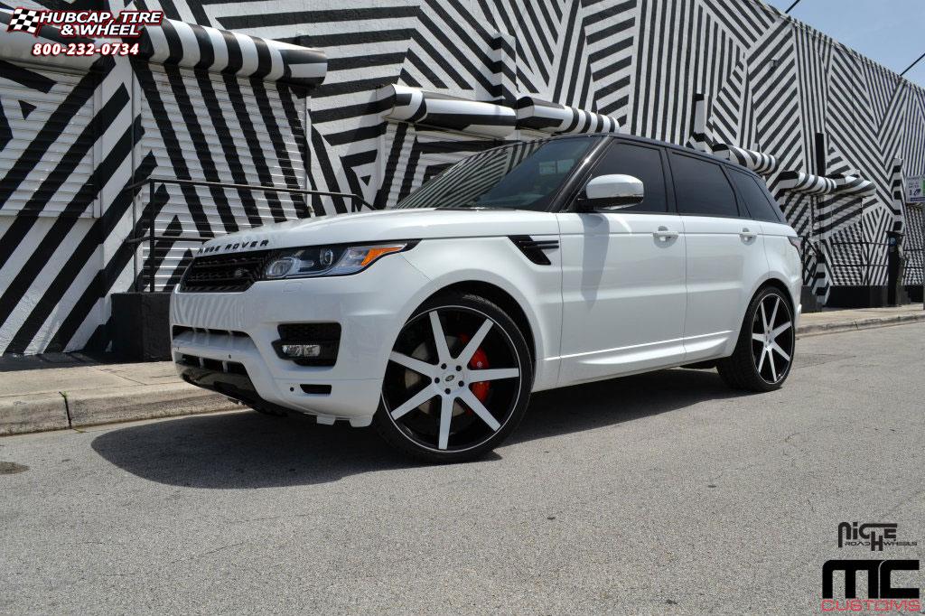 vehicle gallery/land rover range rover sport niche verona m150 24x10 Black & Machined with Dark Tint wheels and rims
