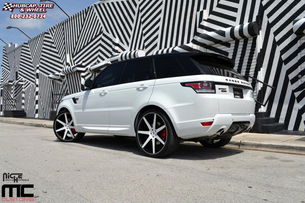 vehicle gallery/land rover range rover sport niche verona m150 24x10 Black & Machined with Dark Tint wheels and rims