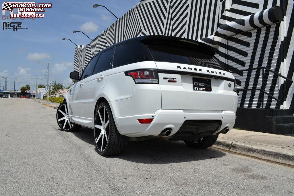 vehicle gallery/land rover range rover sport niche verona m150 24x10 Black & Machined with Dark Tint wheels and rims