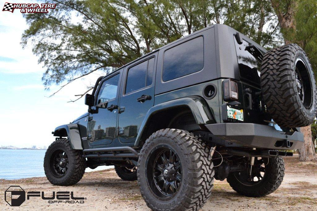 vehicle gallery/jeep wrangler fuel throttle d513 0X0  Matte Black & Milled wheels and rims