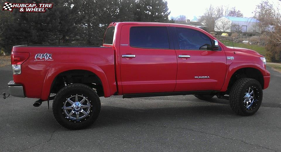 vehicle gallery/toyota tundra fuel maverick d260 20X10 Chrome with Gloss Black Lip wheels and rims