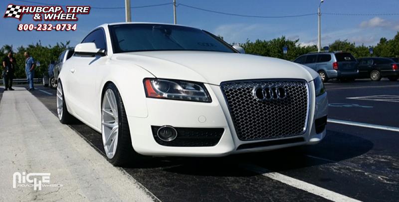 vehicle gallery/audi s5 niche targa m131 20x105  Silver & Machined wheels and rims