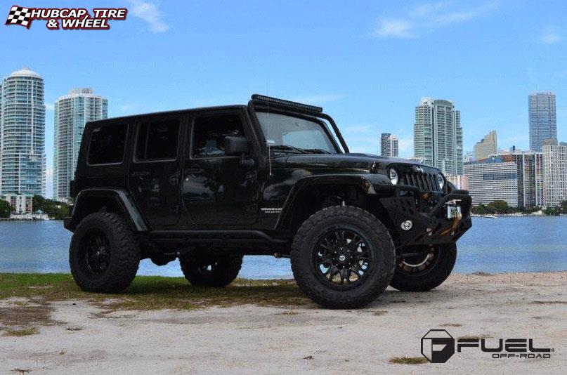 vehicle gallery/jeep wrangler fuel throttle d513 0X0  Matte Black & Milled wheels and rims