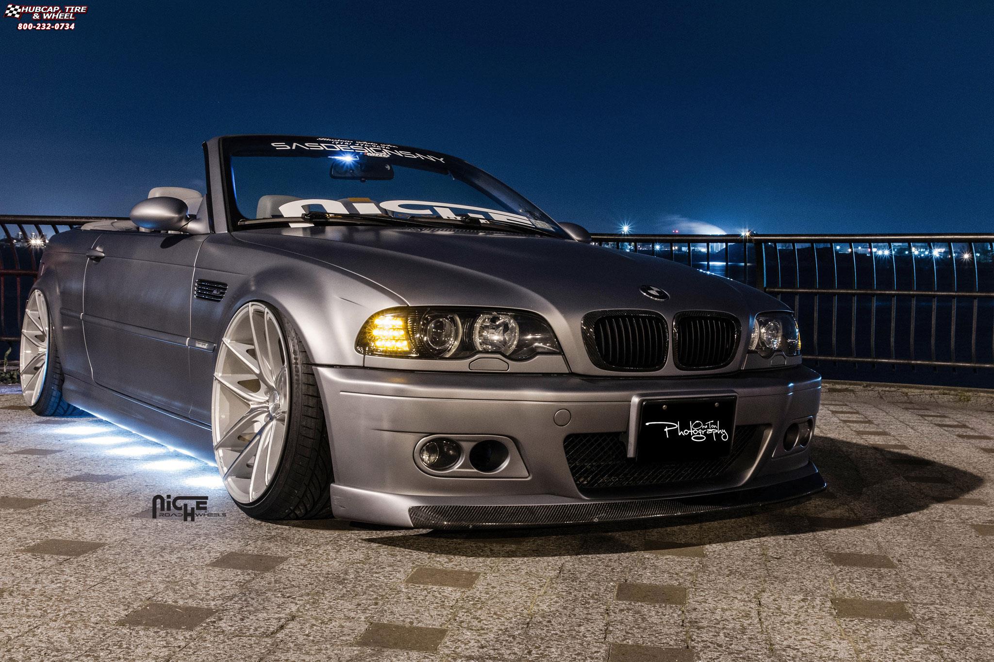 vehicle gallery/bmw e46 m3 niche targa m131 20x105  Silver & Machined wheels and rims