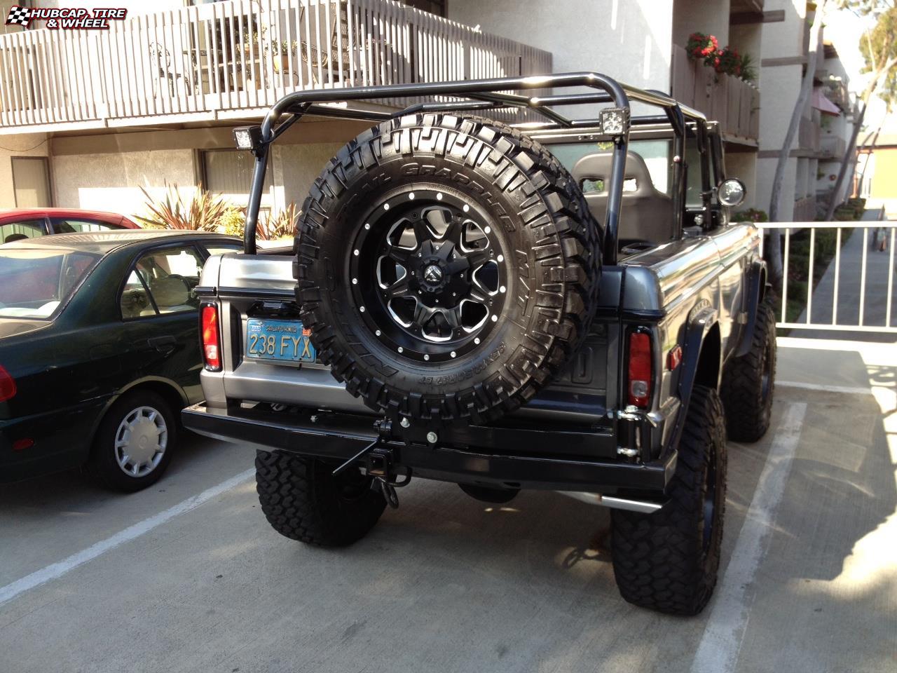 vehicle gallery/ford bronco fuel boost d534 17X9  Matte Black & Milled wheels and rims