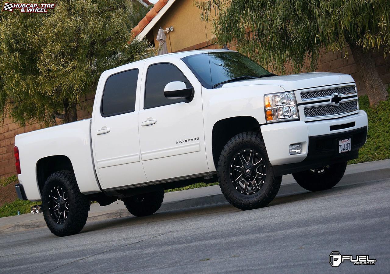 vehicle gallery/chevrolet silverado fuel maverick d538 0X0  Black & Milled wheels and rims
