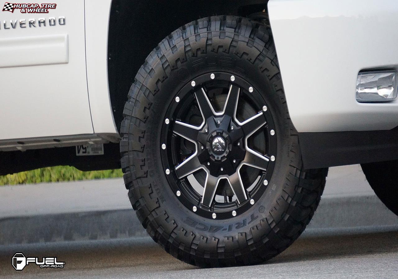 vehicle gallery/chevrolet silverado fuel maverick d538 0X0  Black & Milled wheels and rims