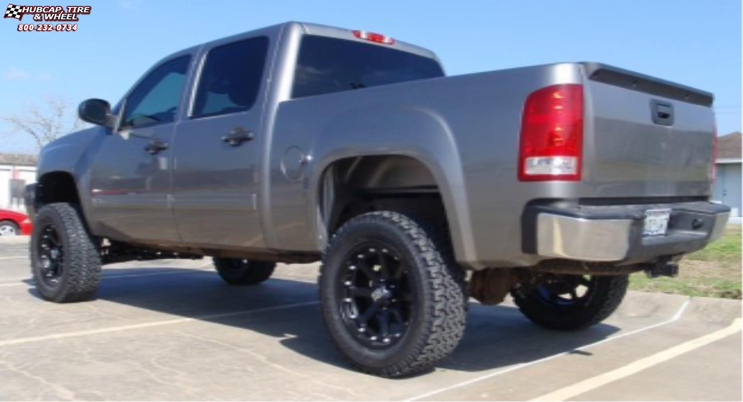 vehicle gallery/gmc sierra 1500 xd series xd798 addict  Matte Black wheels and rims