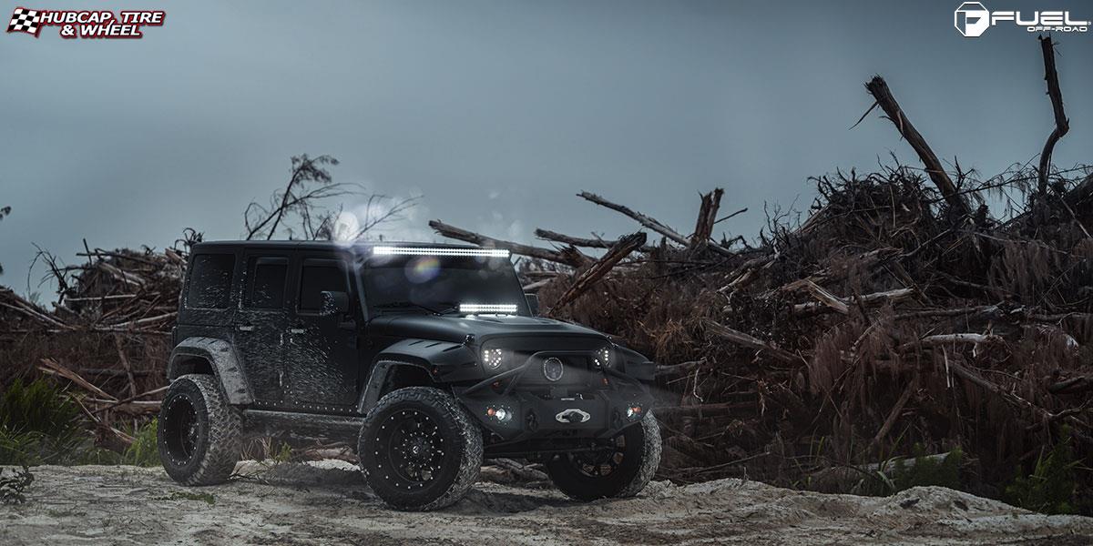vehicle gallery/jeep wrangler fuel krank d517 20X12  Matte Black & Milled wheels and rims