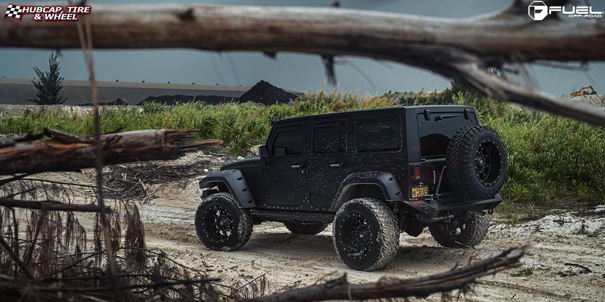 vehicle gallery/jeep wrangler fuel krank d517 20X12  Matte Black & Milled wheels and rims