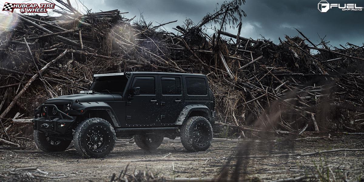 vehicle gallery/jeep wrangler fuel krank d517 20X12  Matte Black & Milled wheels and rims