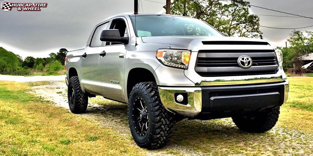 vehicle gallery/toyota tundra fuel maverick d538 18X9 Black & Milled wheels and rims