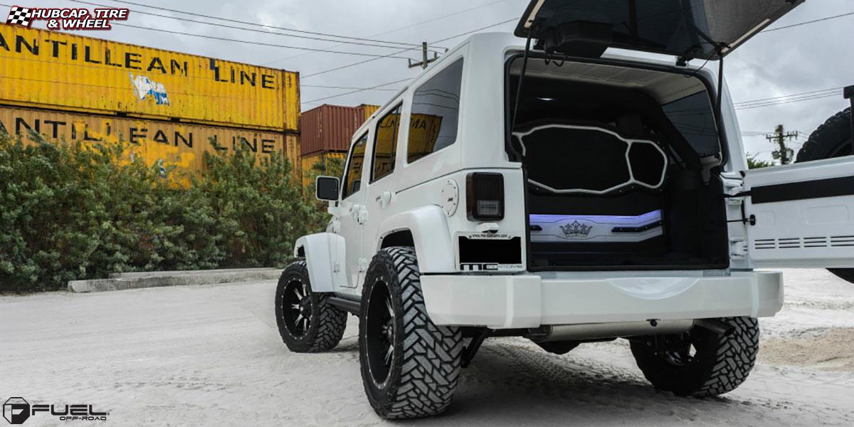 vehicle gallery/jeep wrangler fuel nutz d541 20X10  Black & Machined wheels and rims
