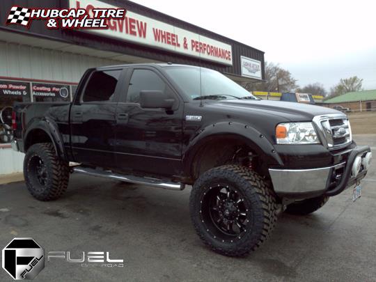 vehicle gallery/ford f 150 fuel krank d517 0X0  Matte Black & Milled wheels and rims