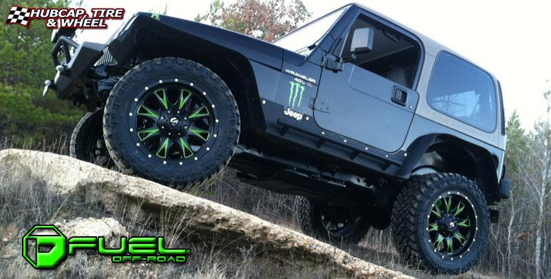 vehicle gallery/jeep wrangler fuel throttle d513 0X0  Matte Black & Milled wheels and rims