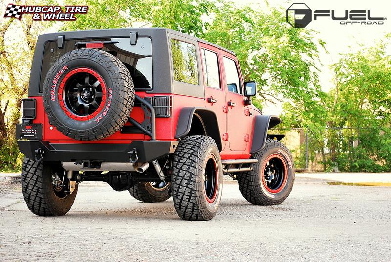 vehicle gallery/jeep wrangler fuel trophy d551 18X10  Matte Black w/ Anthracite Ring wheels and rims