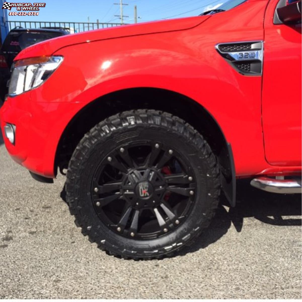 vehicle gallery/toyota hilux xd series xd778 monster x  Matte Black wheels and rims