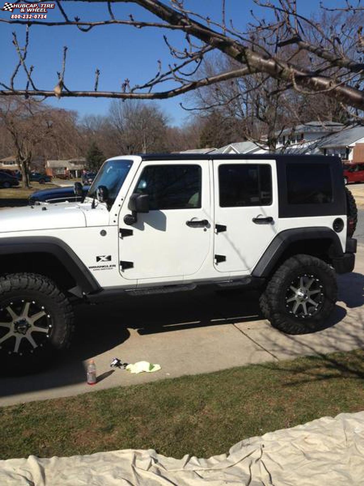 vehicle gallery/2010 jeep wrangler xd series xd798 addict  Matte Black Machined wheels and rims
