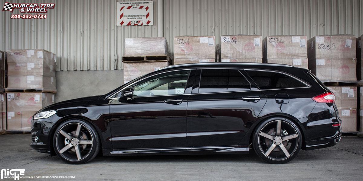 vehicle gallery/ford mondeo niche milan m134 19x85 Black & Machined with Dark Tint wheels and rims