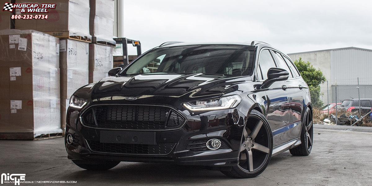 vehicle gallery/ford mondeo niche milan m134 19x85 Black & Machined with Dark Tint wheels and rims