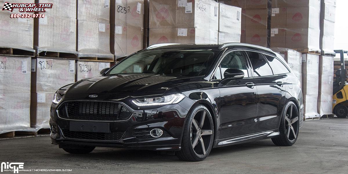 vehicle gallery/ford mondeo niche milan m134 19x85 Black & Machined with Dark Tint wheels and rims