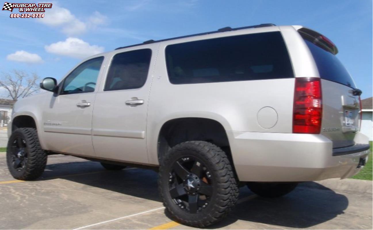 vehicle gallery/chevrolet suburban xd series xd775 rockstar x  Matte Black wheels and rims