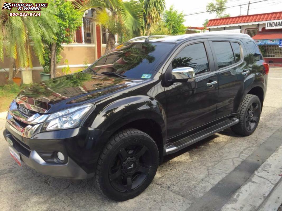 vehicle gallery/isuzu mu xd series xd811 rockstar 2  Satin Black and Black Inserts wheels and rims