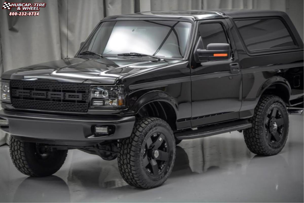 vehicle gallery/ford bronco xd series xd775 rockstar x  Matte Black wheels and rims