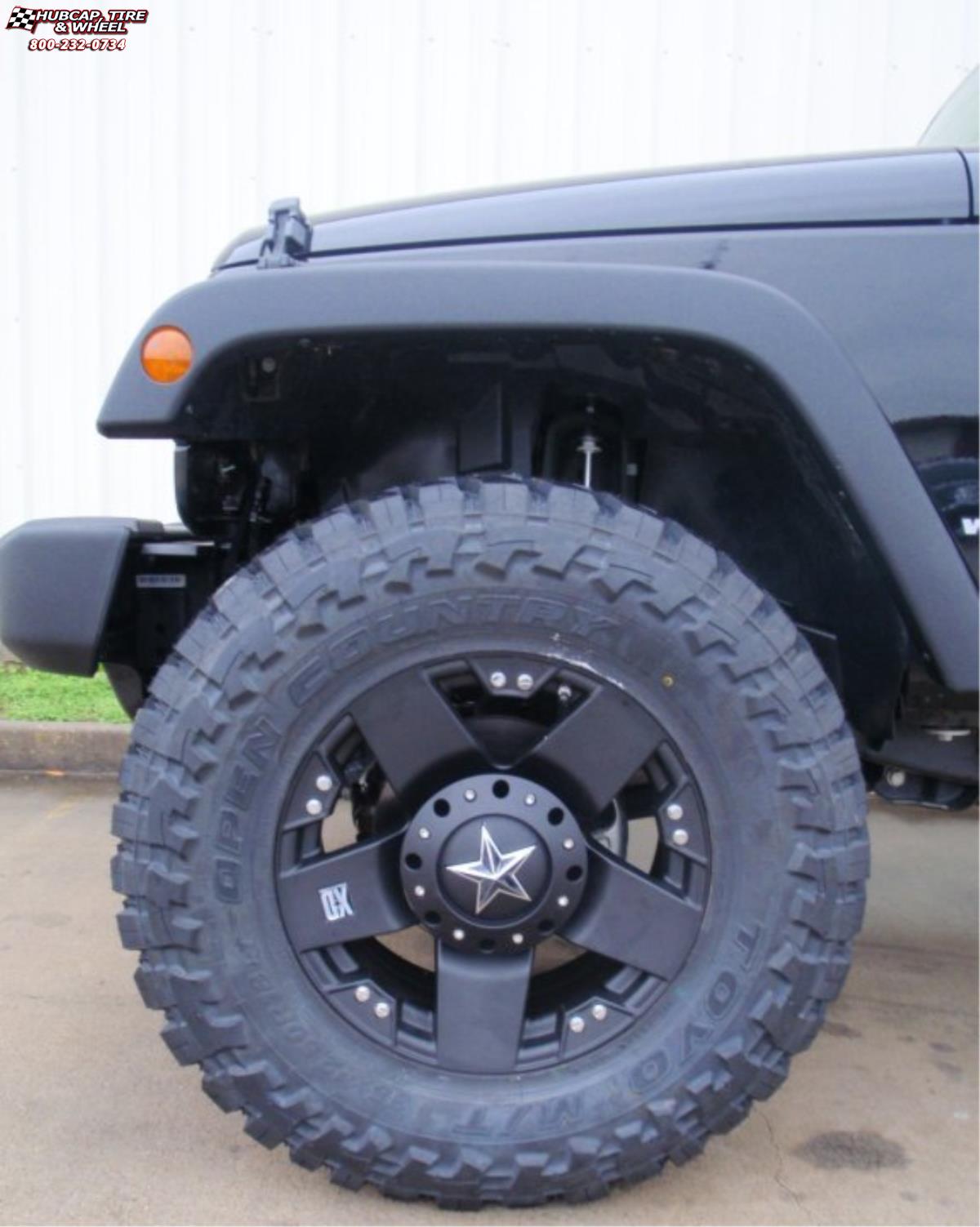 vehicle gallery/jeep wrangler xd series xd775 rockstar x  Matte Black wheels and rims