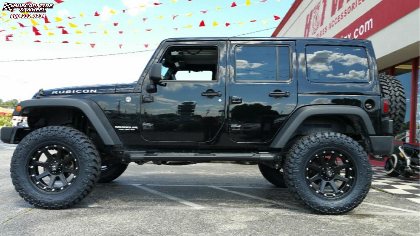 vehicle gallery/jeep wrangler xd series xd798 addict  Matte Black wheels and rims
