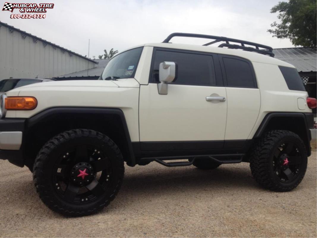 vehicle gallery/toyota fj cruiser xd series xd775 rockstar x  Matte Black wheels and rims