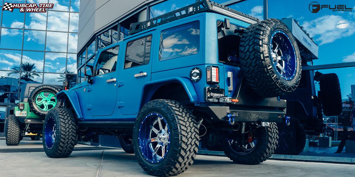 vehicle gallery/jeep wrangler fuel maverick d260 22X12  Chrome with Gloss Black Lip wheels and rims