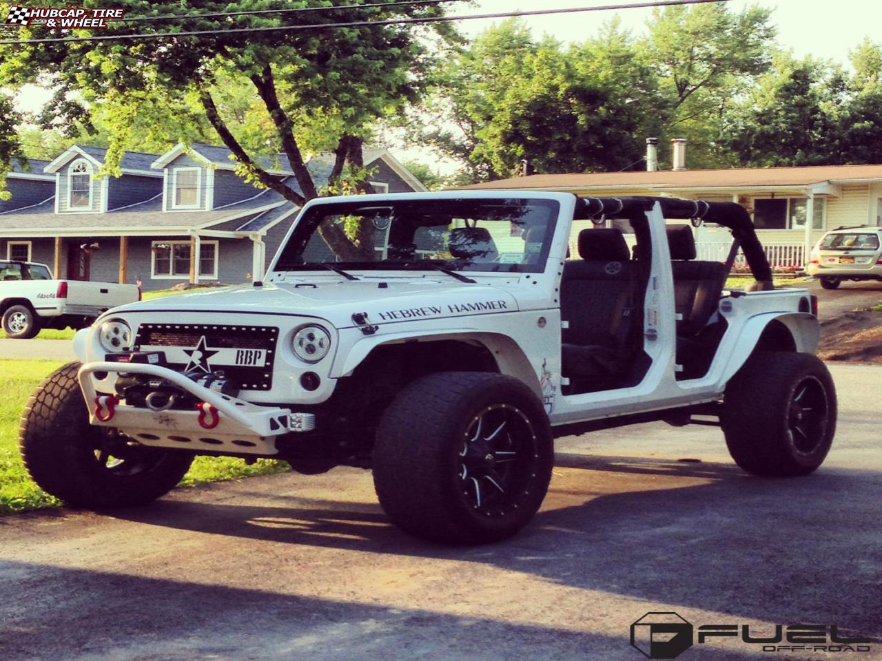 vehicle gallery/jeep wrangler fuel maverick d262 20X12 Black & Milled wheels and rims