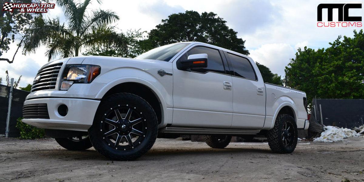 vehicle gallery/ford f 150 fuel maverick d538 20X9 Black & Milled wheels and rims