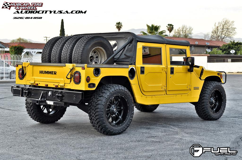 vehicle gallery/hummer h1 fuel hostage d531 22X11 Matte Black wheels and rims