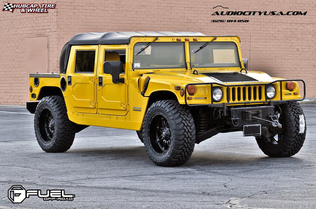 vehicle gallery/hummer h1 fuel hostage d531 22X11 Matte Black wheels and rims