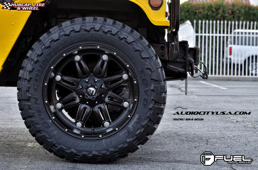 vehicle gallery/hummer h1 fuel hostage d531 22X11 Matte Black wheels and rims