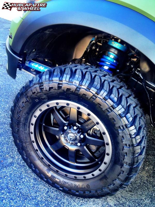 vehicle gallery/ford f 150 fuel trophy d551 20X9  Matte Black w/ Anthracite Ring wheels and rims