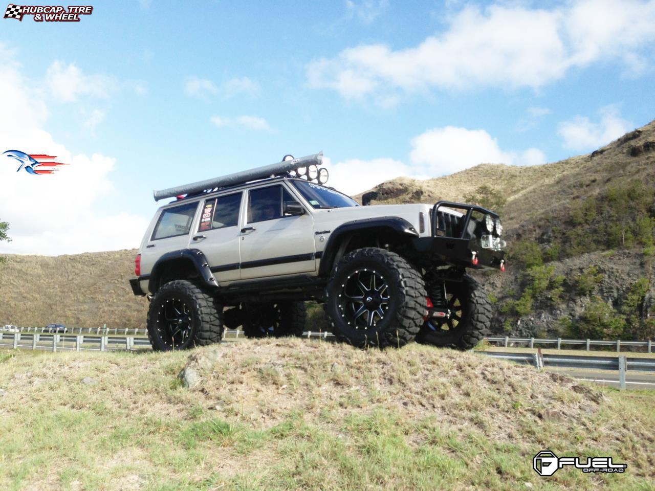 vehicle gallery/jeep cherokee fuel maverick d262 0X0  Black & Milled wheels and rims