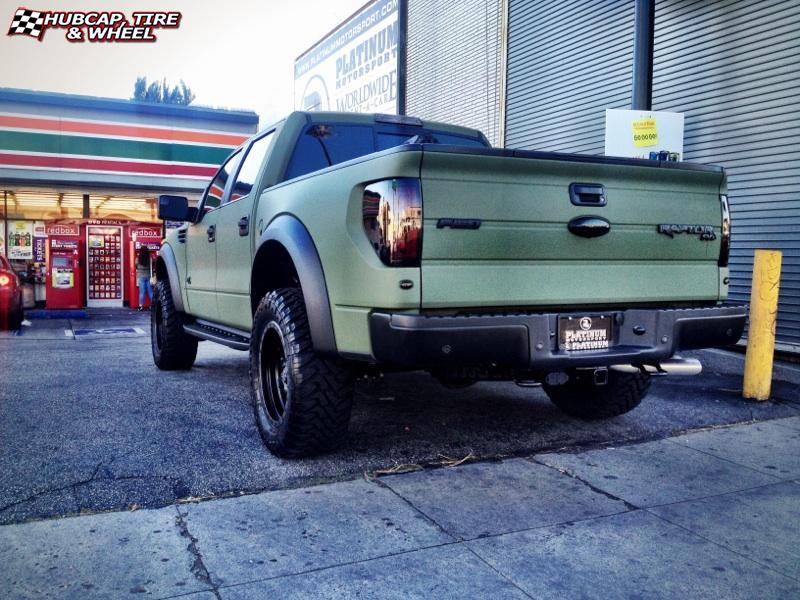 vehicle gallery/ford f 150 fuel trophy d551 20X9  Matte Black w/ Anthracite Ring wheels and rims