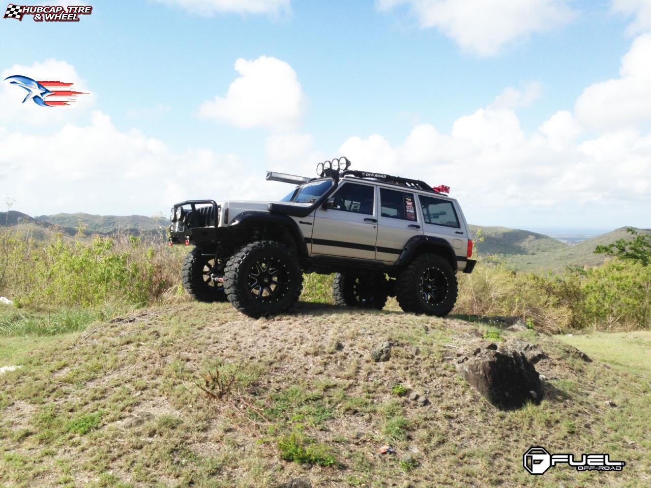 vehicle gallery/jeep cherokee fuel maverick d262 0X0  Black & Milled wheels and rims