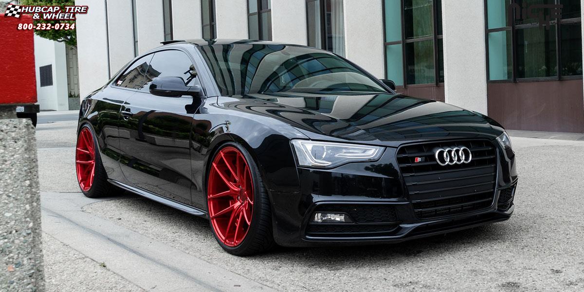 vehicle gallery/audi a5 niche targa m130 20x105  Candy Red Custom Paint wheels and rims