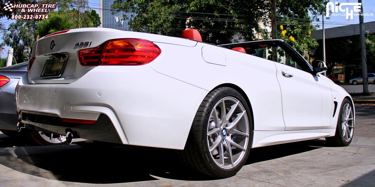 vehicle gallery/bmw 435i niche targa m131 19x85  Silver & Machined wheels and rims