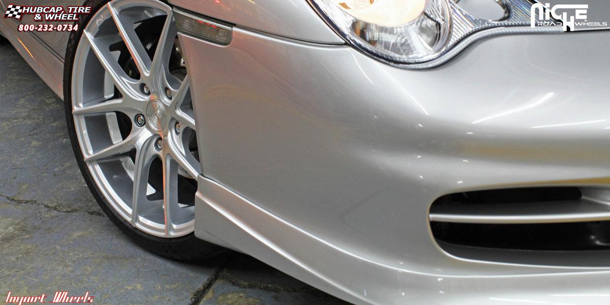 vehicle gallery/porsche 911 niche targa m131 19x85 Silver & Machined wheels and rims