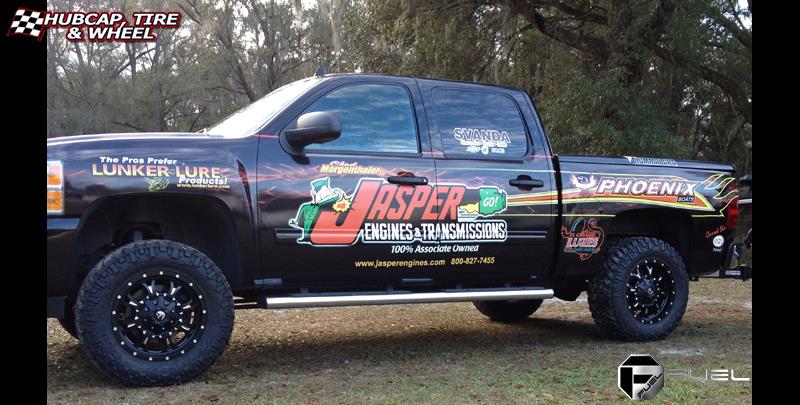 vehicle gallery/chevrolet silverado 1500 fuel krank d517 0X0  Matte Black & Milled wheels and rims