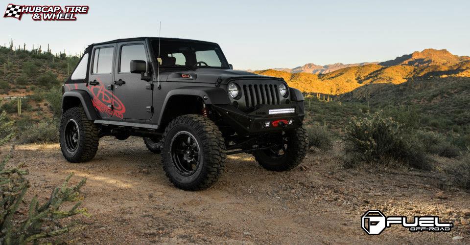 vehicle gallery/jeep wrangler fuel trophy d551 20X9 Matte Black w/ Anthracite Ring wheels and rims