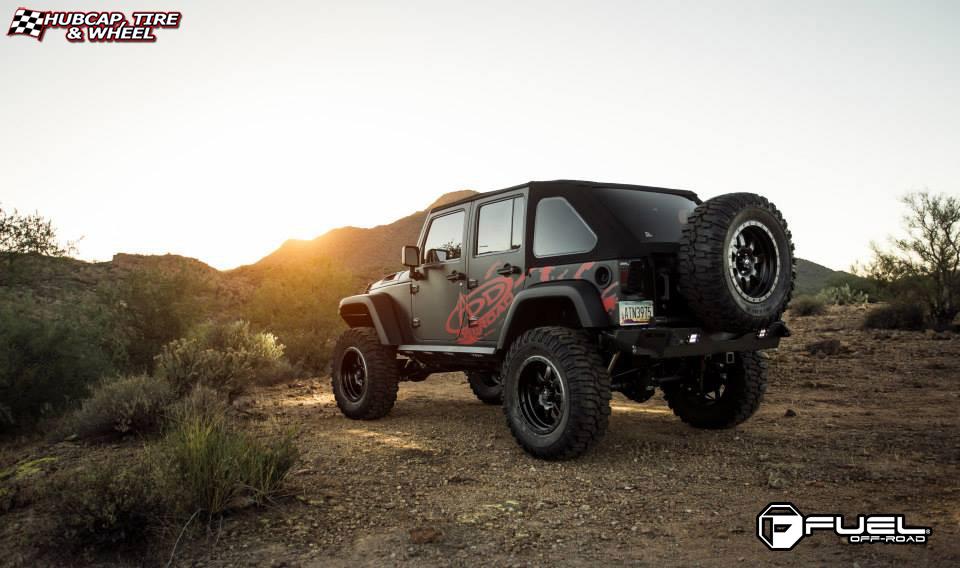 vehicle gallery/jeep wrangler fuel trophy d551 20X9 Matte Black w/ Anthracite Ring wheels and rims