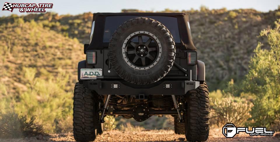 vehicle gallery/jeep wrangler fuel trophy d551 20X9 Matte Black w/ Anthracite Ring wheels and rims
