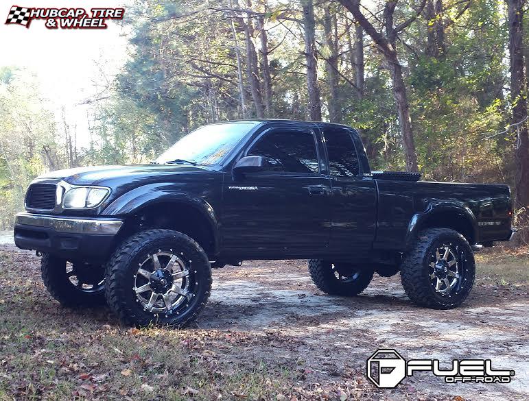 vehicle gallery/toyota tacoma fuel maverick d260 0X0  Chrome with Gloss Black Lip wheels and rims