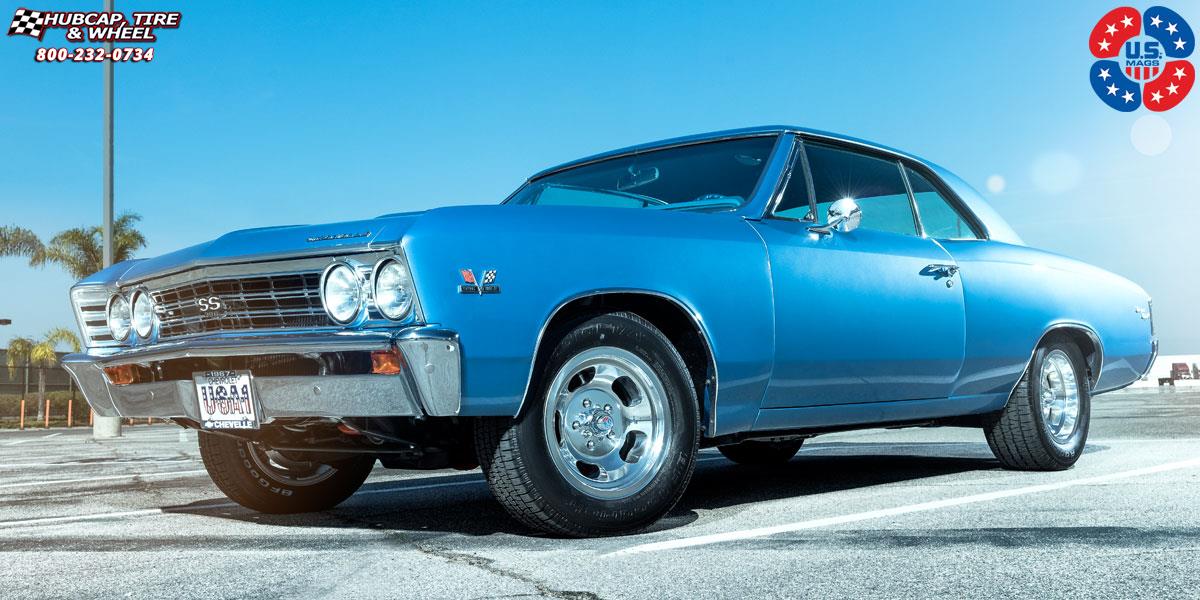 vehicle gallery/chevrolet chevelle us mags indy u101 15X7  Polished wheels and rims